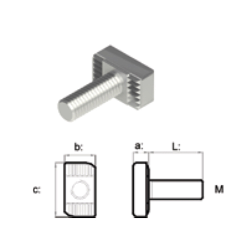 يلقي في قناة مطابقة T-Bolt